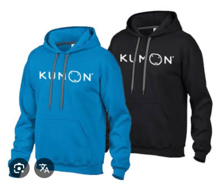 Blue and black branded hoodies