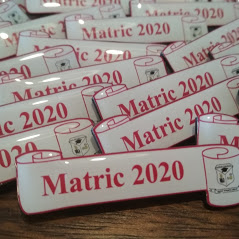 Collection of personalised Matric 2020 keyrings