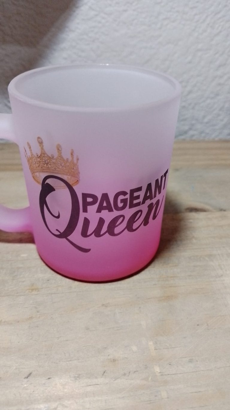 Pink and white personalised tumbler